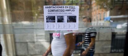 Anuncio de piso compartido en Madrid.