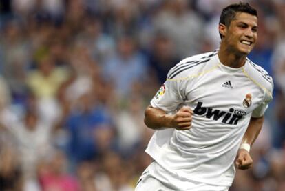 Cristiano Ronaldo, durante un partido de Liga del Madrid en el Bernabéu