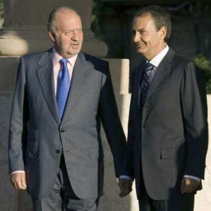 El Rey y el presidente del Gobierno, en el Palacio Marivent de Palma.