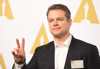 Matt Damon before the 2017 Oscars.