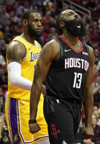 Harden y LeBron.