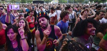 P&uacute;blico en la primera jornada del festival Rototom de Benic&agrave;ssim, el pasado s&aacute;bado. 