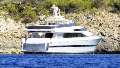 El yate 'Fortuna', en las aguas del Mediterráneo, en 2008.