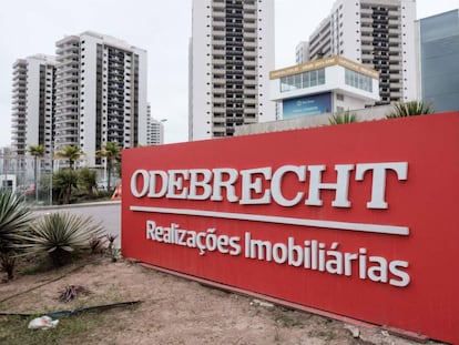 Logo da Odebrecht no Rio de Janeiro.  