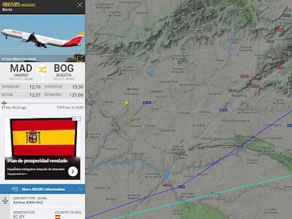 Un fallo mecánico obliga a un avión de Iberia a darse la vuelta en medio del Atlántico