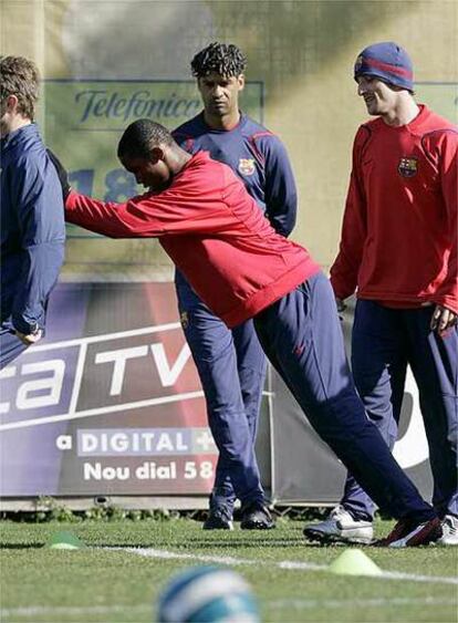 Eto'o se entrena ya con el grupo tras cuatro meses de lesión