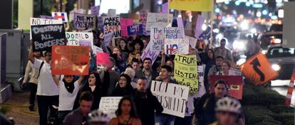 Manifestantes contra Trump en Las Vegas (Nevada).