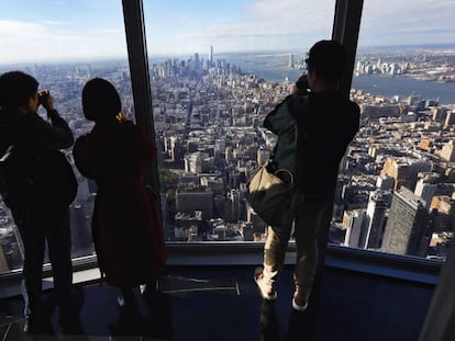 Vista de la ciudad de Nueva York desde el mirados en el Empire State