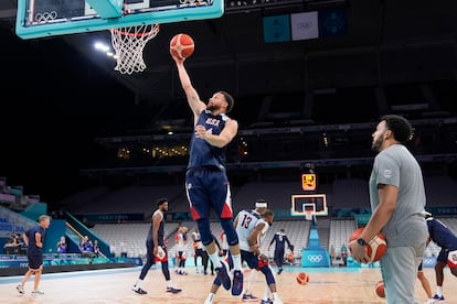 Curry, en un entrenamiento de EEUU.