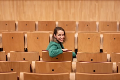 Dominique Thomann en la Gran Sala Sinfónica de la Universidad de Chile, en Santiago.