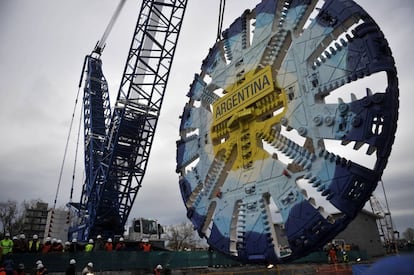 Tuneladora Argentina, utilizada para el soterramiento del tren Sarmiento en Buenos Aires.