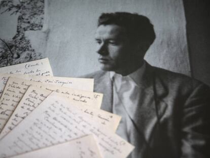 Manuscritos de los dos ensayos inéditos de Juan Rulfo, mostrados en la sede de la Fundación Rulfo