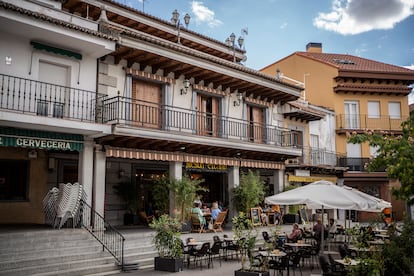 La casa donde vivía Noelia de Mingo en la plaza Mayor de El Molar, este lunes.