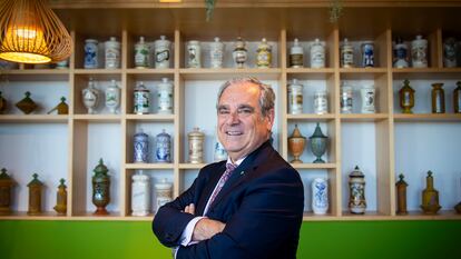 Jesús Aguilar, presidente del Consejo General de Farmacéuticos, en la sede de la institución, en Madrid.