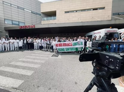 Manifestación en contra de las agresiones a los profesionales sanitarios. / EUROPA PRESS