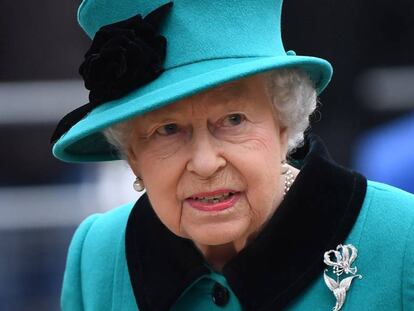 Isabel II de Inglaterra, a su llegada a un evento solidario en Londres, en diciembre.