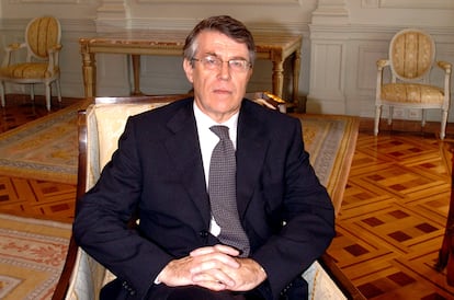 El exsubgobernador del Banco de España, Gonzalo Gil, en un seminario de la Universidad Internacional Menéndez Pelayo de Santander en 2004.