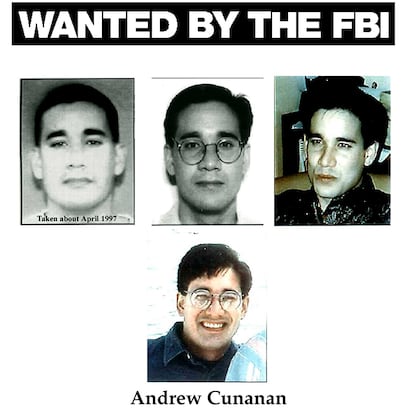 El cartel de Se Busca publicado por el FBI en la caza de Cunanan.