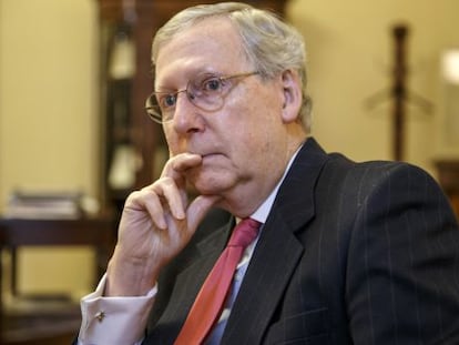 Mitch McConnell, el nuevo l&iacute;der de la mayor&iacute;a republicana en el Senado.