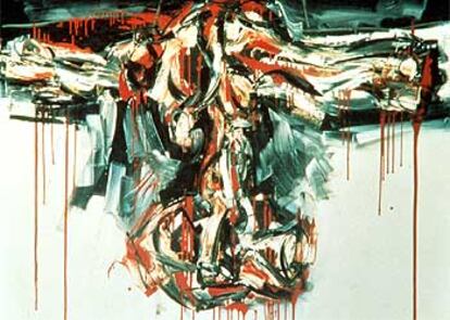 La obra <i>Crucifixion rouge</i>, de Antonio Saura.