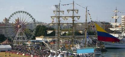 Un aspecto de la gran regata de C&aacute;diz.