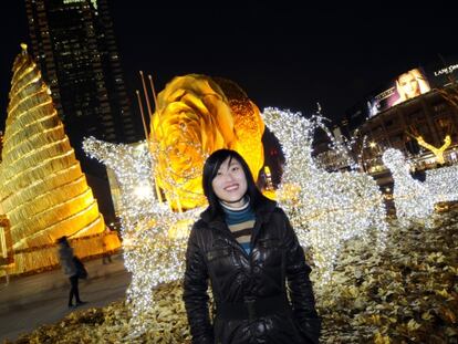 Menos el Belén, todos los elementos de la Navidad están presentes en China.