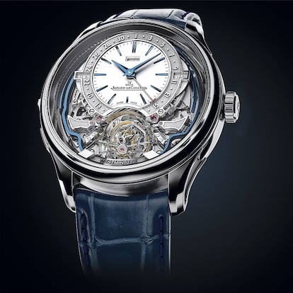 Master Grande Tradition Gyrotourbillon Westminster Perpétuel de Jaeger-LeCoultre, el primer tourbillon multiejes con mecanismo de fuerza constante, carillón de Westminster y calendario perpetuo. Esta casa suiza manufactura obras de arte desde 1883.