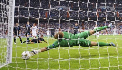 Imagen del gol de Benzema.