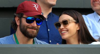 Bradley Cooper e Irina Shayk en Wimbledon en 2016. 