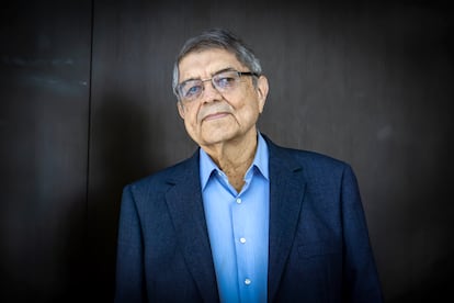 Sergio Ramírez during an interview for EL PAÍS, in Guadalajara, in December 2024.