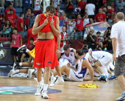 Rudy Fernández expresa su decepción por la eliminación de España ante Serbia.