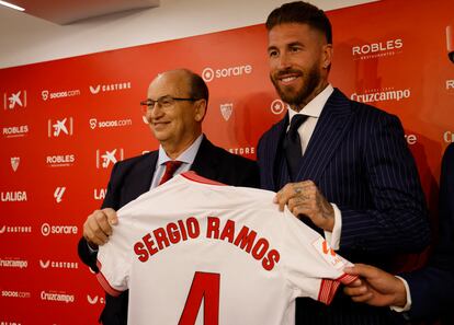 sergio ramos llega a sevilla