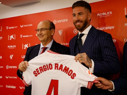 sergio ramos llega a sevilla