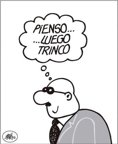 Otro de los personajes míticos de Forges es el político corrupto, que el humorista ha utilizado para criticar las cloacas del Estado.