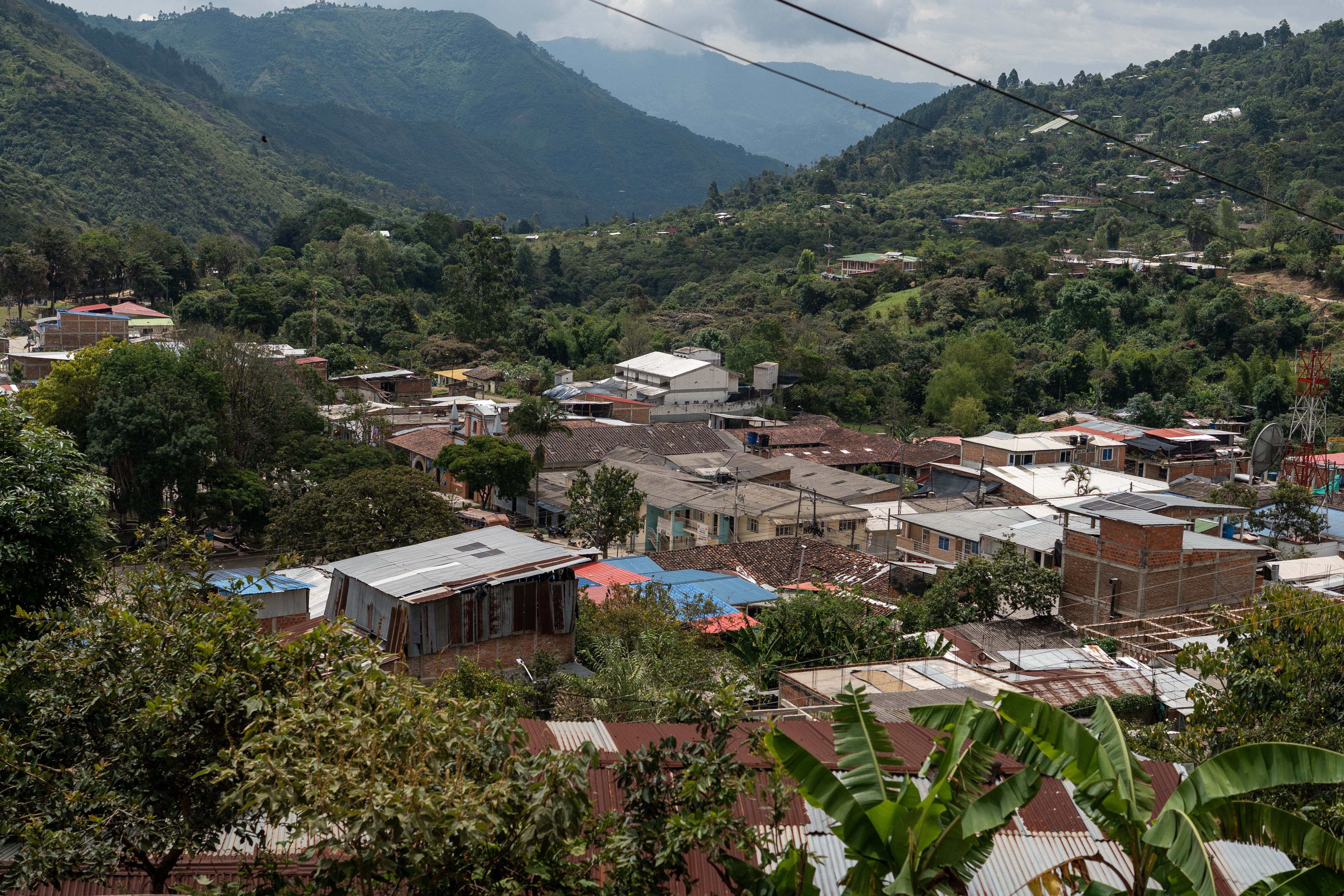 Vista general de Toribío, Cauca.