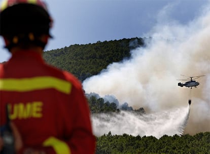 Incendio ocurrido este verano en el Valle del Titar.