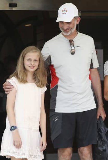 El Rey, con su hija Leonor.