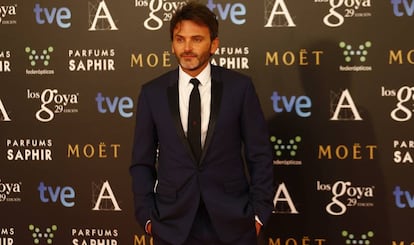 El actor Fernando Tejero en la alfombra roja de los Premios Goya 2015.