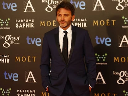 El actor Fernando Tejero en la alfombra roja de los Premios Goya 2015.