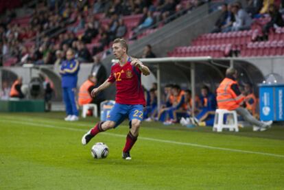 Iker Muniain, durante un partido del Europeo sub 21 de Dinamarca.