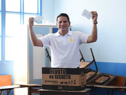 Fabricio Alvarado en las elecciones de este domingo. 