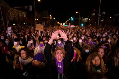 Manifestación por el día de la Mujer el 8 de marzo de 2022 en Madrid.