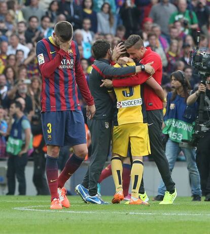 Piqué, logo após o fim do jogo.