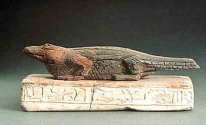 Estatua de Sobek, el dios cocodrilo egipcio.