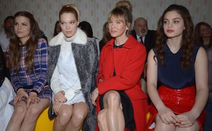 Morgane Polanski, Lea Seydoux, Renée Zellweger y Odeya Rush, en el desfile.