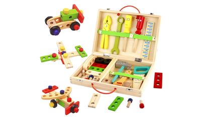 Caja de herramientas de juguete de Tonze