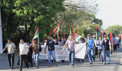 Protesta por la muerte de un indígena en la ciudad panameña de David.