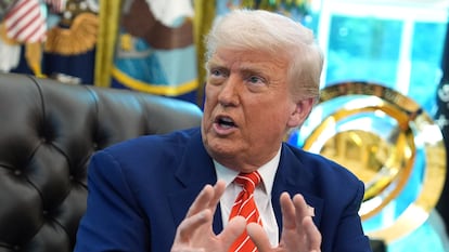 Donald Trump, este viernes en el Despacho Oval.