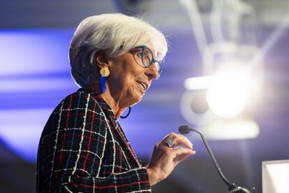 Christine Lagarde, durante su intervención.