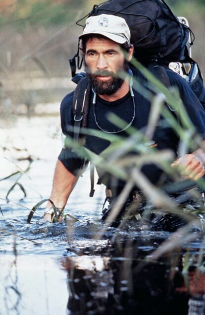 Mike Horn durante un momento de su expedición Latitud Zero: 3.626 kilómetros en 5 meses alrededor del mundo. El reto era rodear la Tierra por la línea del ecuador.